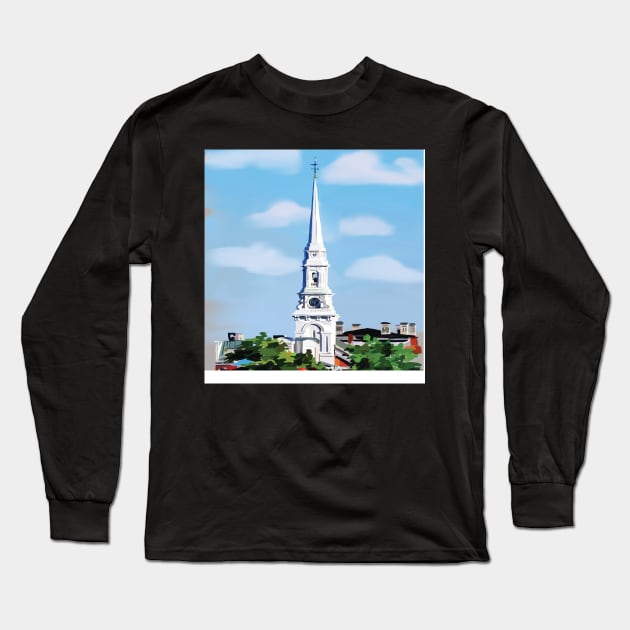 North Church Long Sleeve T-Shirt by Ekalina